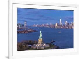 Statue of Liberty Jersey City and Lower Manhattan, New York City, New York, USA-Jon Arnold-Framed Photographic Print