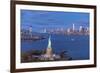 Statue of Liberty Jersey City and Lower Manhattan, New York City, New York, USA-Jon Arnold-Framed Photographic Print