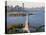 Statue of Liberty (Jersey City, Hudson River, Ellis Island and Manhattan Behind), New York, USA-Peter Adams-Stretched Canvas