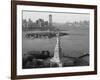 Statue of Liberty (Jersey City, Hudson River, Ellis Island and Manhattan Behind), New York, USA-Peter Adams-Framed Photographic Print