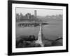 Statue of Liberty (Jersey City, Hudson River, Ellis Island and Manhattan Behind), New York, USA-Peter Adams-Framed Photographic Print