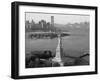 Statue of Liberty (Jersey City, Hudson River, Ellis Island and Manhattan Behind), New York, USA-Peter Adams-Framed Photographic Print