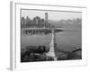 Statue of Liberty (Jersey City, Hudson River, Ellis Island and Manhattan Behind), New York, USA-Peter Adams-Framed Photographic Print