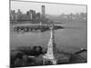 Statue of Liberty (Jersey City, Hudson River, Ellis Island and Manhattan Behind), New York, USA-Peter Adams-Mounted Photographic Print