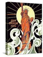 "Statue of Liberty,"July 7, 1934-Joseph Christian Leyendecker-Stretched Canvas