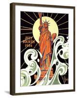 "Statue of Liberty,"July 7, 1934-Joseph Christian Leyendecker-Framed Giclee Print