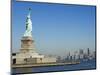 Statue of Liberty, Liberty Island and Manhattan Skyline Beyond, New York City, New York, USA-Amanda Hall-Mounted Photographic Print