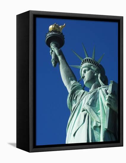 Statue of Liberty, Liberty Island, New York City, New York, USA-Amanda Hall-Framed Stretched Canvas