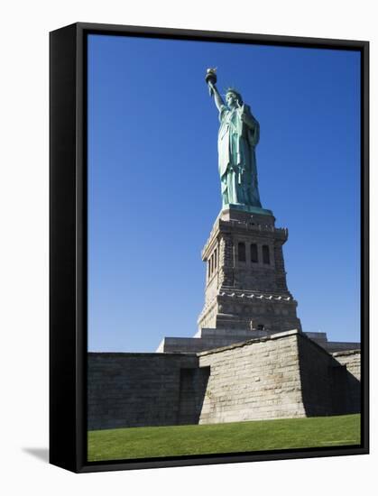 Statue of Liberty, Liberty Island, New York City, New York, USA-Amanda Hall-Framed Stretched Canvas