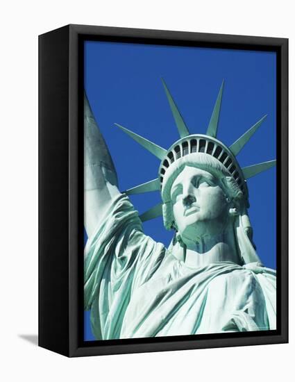 Statue of Liberty, Liberty Island, New York City, New York, USA-Amanda Hall-Framed Stretched Canvas