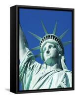 Statue of Liberty, Liberty Island, New York City, New York, USA-Amanda Hall-Framed Stretched Canvas