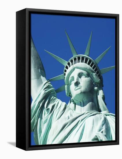 Statue of Liberty, Liberty Island, New York City, New York, USA-Amanda Hall-Framed Stretched Canvas