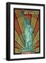 Statue of Liberty Mosaic - New York City, New York-Lantern Press-Framed Art Print