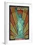 Statue of Liberty Mosaic - New York City, New York-Lantern Press-Framed Art Print