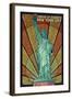 Statue of Liberty Mosaic - New York City, New York-Lantern Press-Framed Art Print