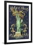 Statue of Liberty National Monument - New York City, NY - Blue-Lantern Press-Framed Art Print