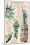 Statue of Liberty National Monument - New York City, NY - Technical-Lantern Press-Mounted Art Print