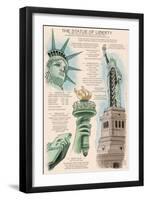 Statue of Liberty National Monument - New York City, NY - Technical-Lantern Press-Framed Art Print