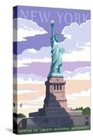 Statue of Liberty National Monument - New York City, NY-Lantern Press-Stretched Canvas