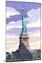 Statue of Liberty National Monument - New York City, NY-Lantern Press-Mounted Art Print