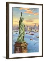 Statue of Liberty, New York Harbor-null-Framed Art Print