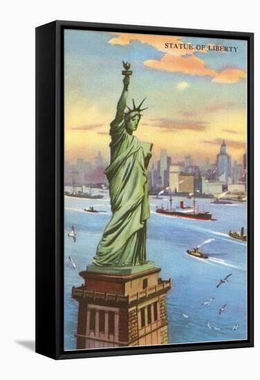 Statue of Liberty, New York Harbor-null-Framed Stretched Canvas
