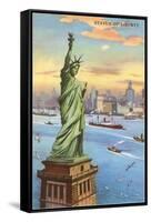 Statue of Liberty, New York Harbor-null-Framed Stretched Canvas