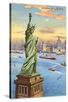 Statue of Liberty, New York Harbor-null-Stretched Canvas