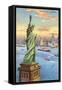 Statue of Liberty, New York Harbor-null-Framed Stretched Canvas