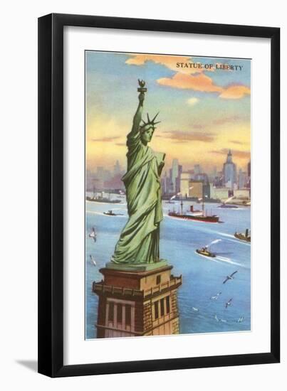 Statue of Liberty, New York Harbor-null-Framed Art Print