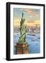 Statue of Liberty, New York Harbor-null-Framed Art Print