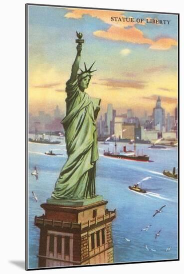 Statue of Liberty, New York Harbor-null-Mounted Art Print