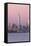 Statue of Liberty, One World Trade Center and Downtown Manhattan across the Hudson River-Gavin Hellier-Framed Stretched Canvas