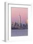 Statue of Liberty, One World Trade Center and Downtown Manhattan across the Hudson River-Gavin Hellier-Framed Photographic Print