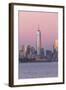 Statue of Liberty, One World Trade Center and Downtown Manhattan across the Hudson River-Gavin Hellier-Framed Photographic Print