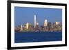 Statue of Liberty, One World Trade Center and Downtown Manhattan across the Hudson River-Gavin Hellier-Framed Photographic Print