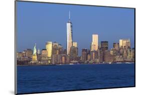 Statue of Liberty, One World Trade Center and Downtown Manhattan across the Hudson River-Gavin Hellier-Mounted Photographic Print