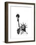 Statue of Liberty (outline)-Erin Clark-Framed Giclee Print