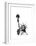 Statue of Liberty (outline)-Erin Clark-Framed Giclee Print