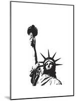 Statue of Liberty (outline)-Erin Clark-Mounted Giclee Print