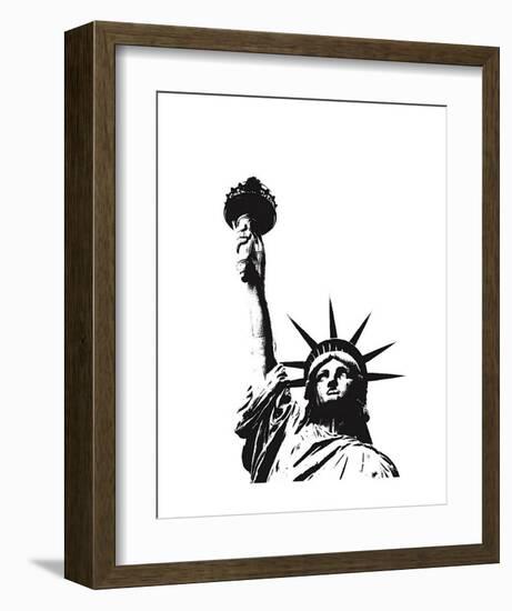 Statue of Liberty (outline)-Erin Clark-Framed Art Print