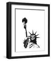 Statue of Liberty (outline)-Erin Clark-Framed Art Print