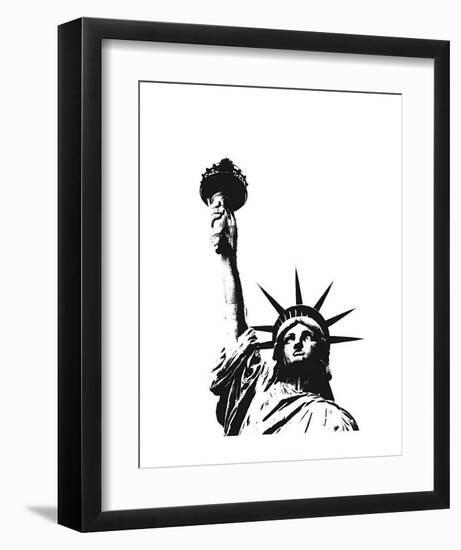 Statue of Liberty (outline)-Erin Clark-Framed Art Print