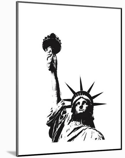 Statue of Liberty (outline)-Erin Clark-Mounted Art Print