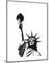 Statue of Liberty (outline)-Erin Clark-Mounted Art Print