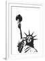 Statue of Liberty (outline)-Erin Clark-Framed Art Print