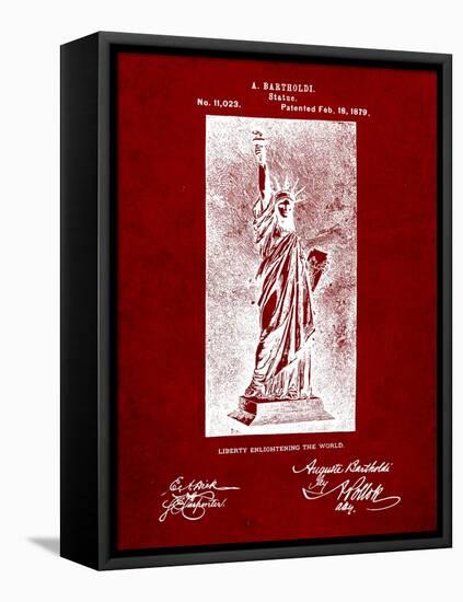 Statue Of Liberty Patent-Cole Borders-Framed Stretched Canvas