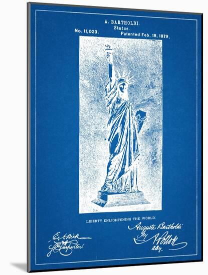 Statue Of Liberty Patent-null-Mounted Art Print