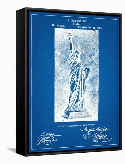 Statue Of Liberty Patent-null-Framed Stretched Canvas