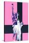 Statue of Liberty - Pop Art - Pink Ladies - New York - United States-Philippe Hugonnard-Stretched Canvas